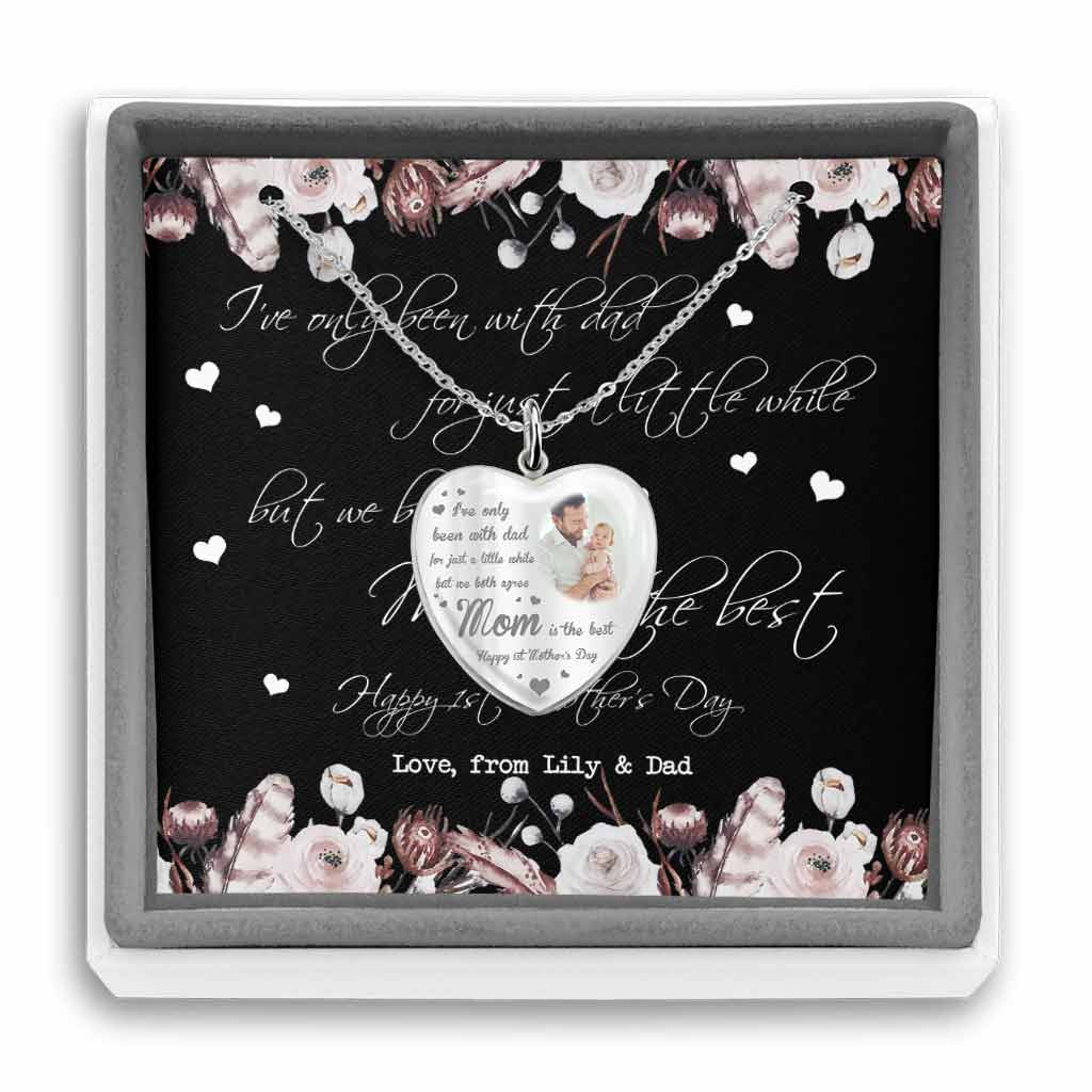 Personalized Mother's Day Heart Pendant Necklace with Photo & Engraving