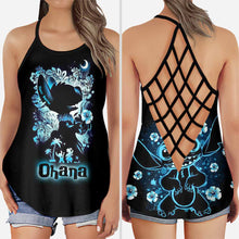 Load image into Gallery viewer, Personalized Ohana Cross Tank Top Unique Summer Gift
