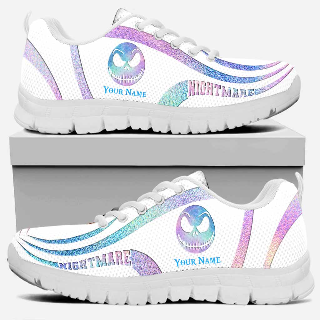 Personalized Colorful Nightmare Sneakers Custom Name Gift