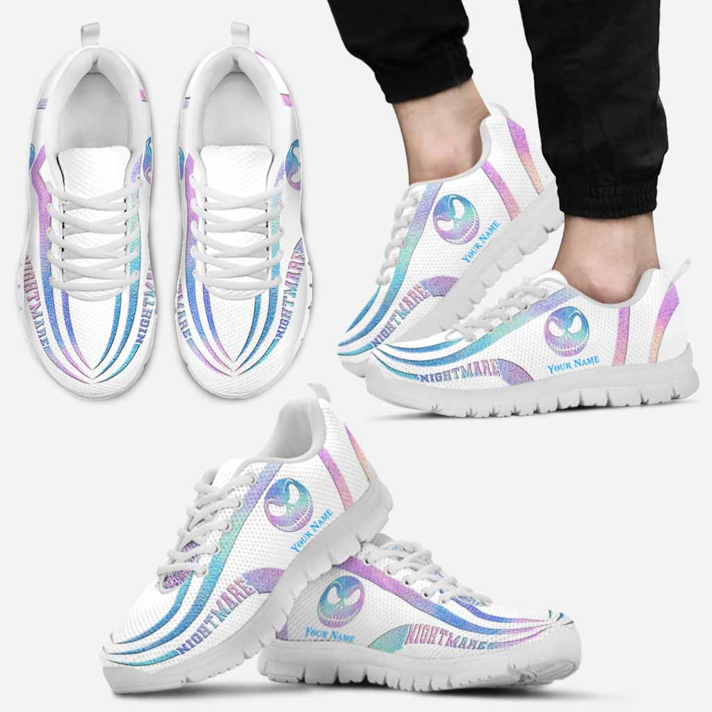 Personalized Colorful Nightmare Sneakers Custom Name Gift