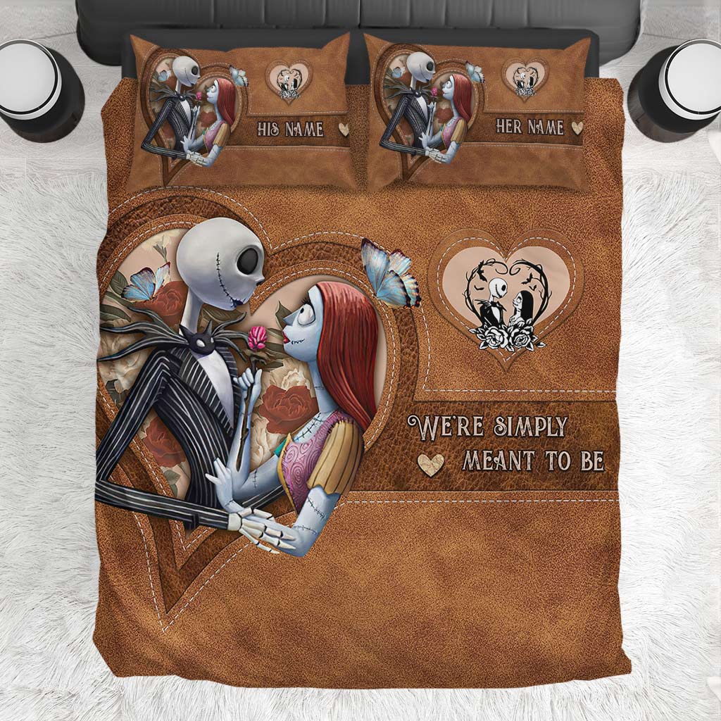 Personalized Nightmare Couple Bedding Set with Custom Names