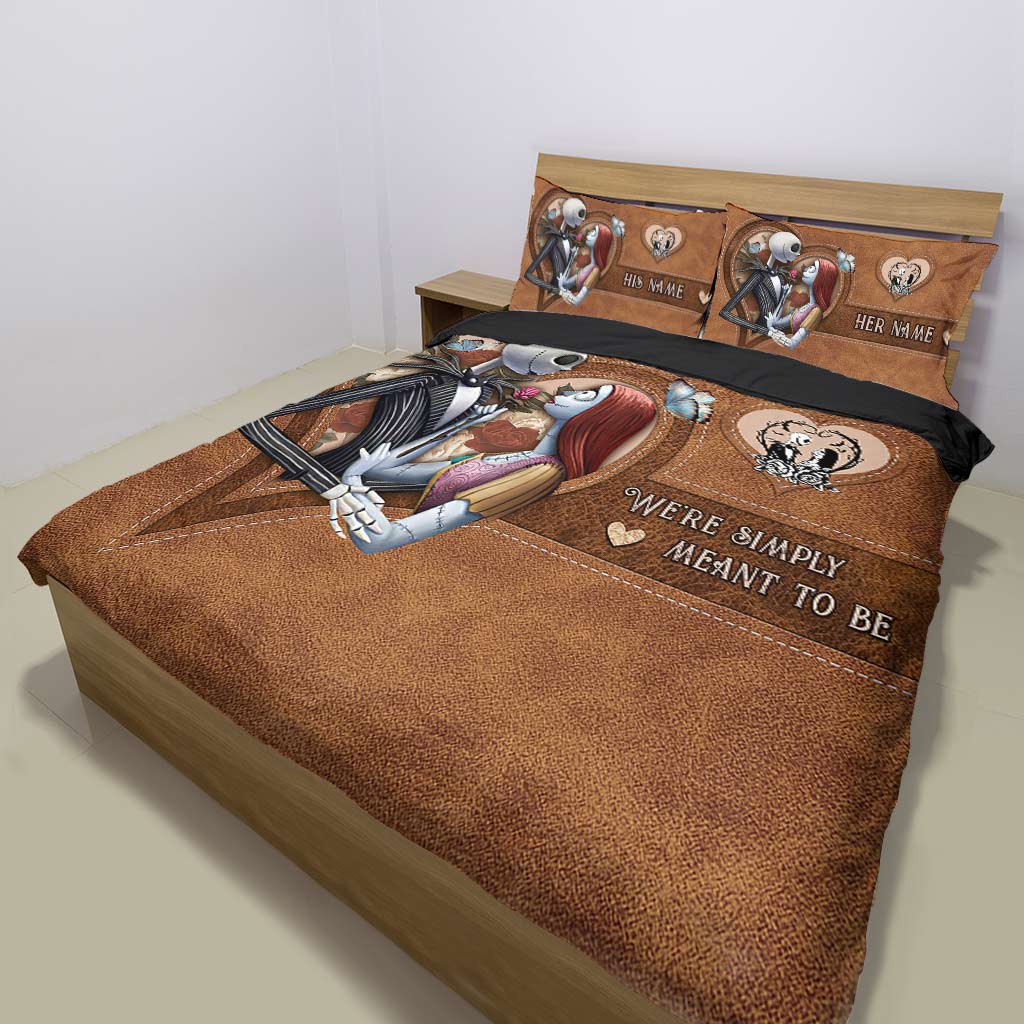 Personalized Nightmare Couple Bedding Set with Custom Names