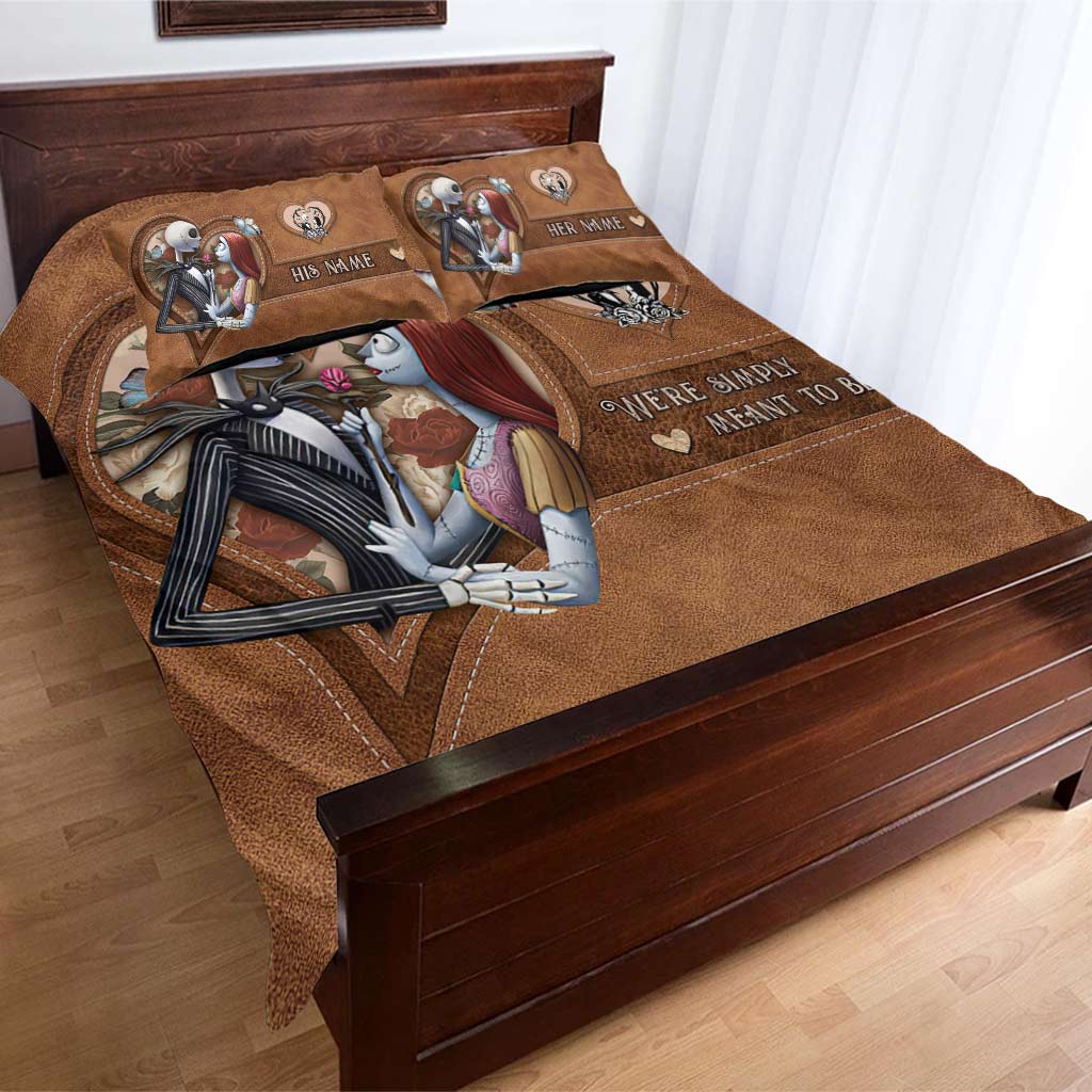 Personalized Nightmare Couple Bedding Set with Custom Names