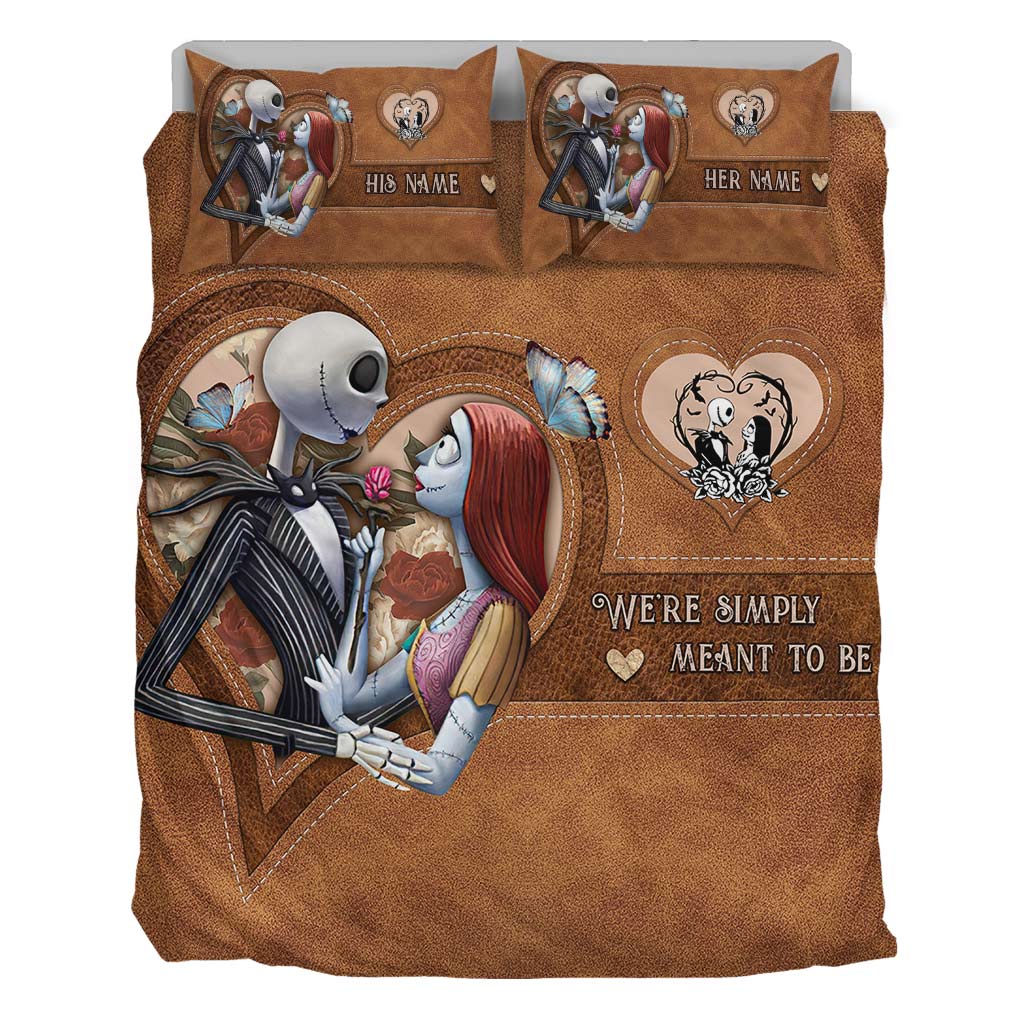 Personalized Nightmare Couple Bedding Set with Custom Names