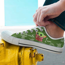 Load image into Gallery viewer, Personalized Too Cute Low Top Shoes Custom Name Gift

