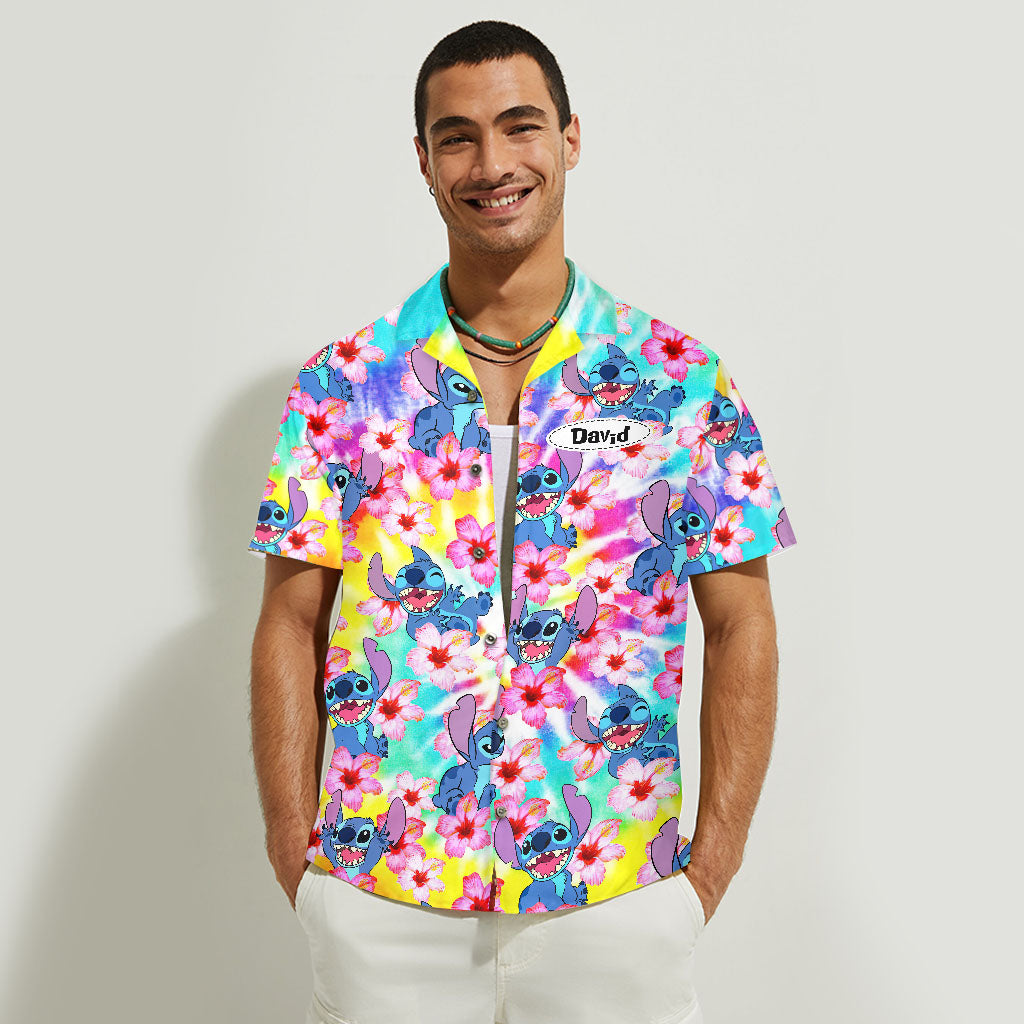 Personalized Hawaiian Shirt with Stitch Design for Him | Ohana Gift