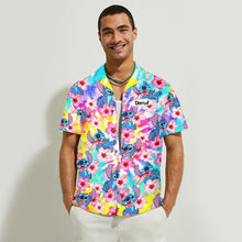 Load image into Gallery viewer, Personalized Hawaiian Shirt with Stitch Design for Him | Ohana Gift
