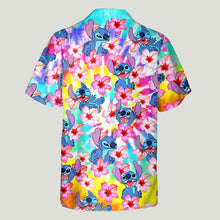 Load image into Gallery viewer, Personalized Hawaiian Shirt with Stitch Design for Him | Ohana Gift
