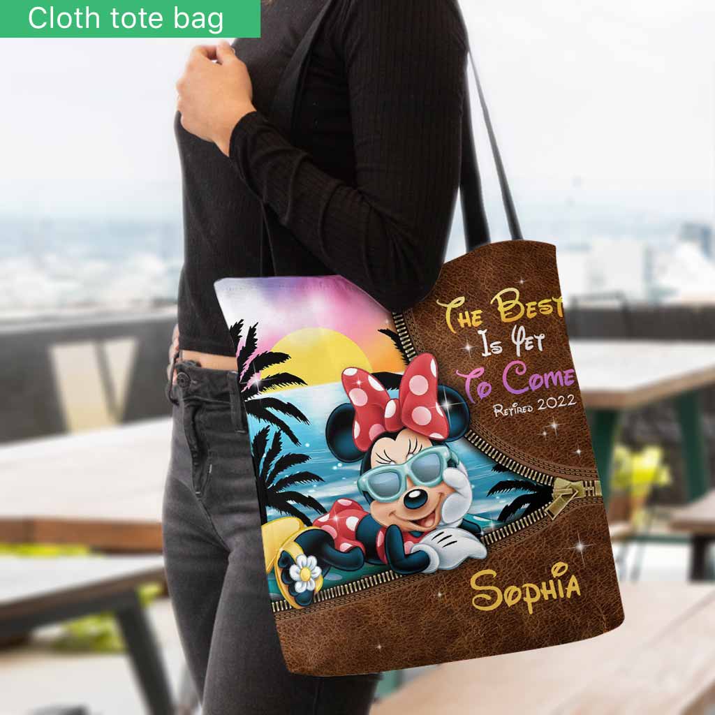 Personalized Retired Tote Bag with Minnie Mouse Design Gift