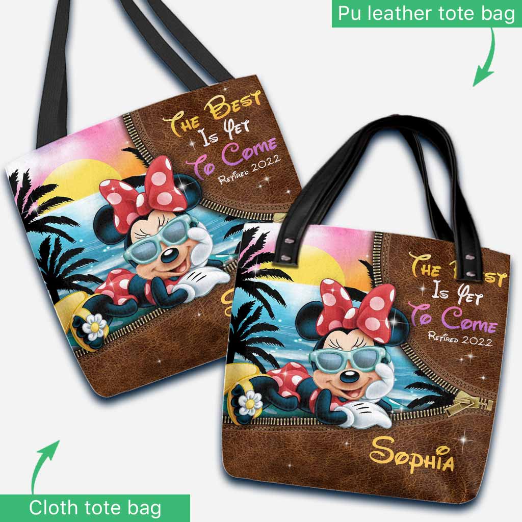 Personalized Retired Tote Bag with Minnie Mouse Design Gift