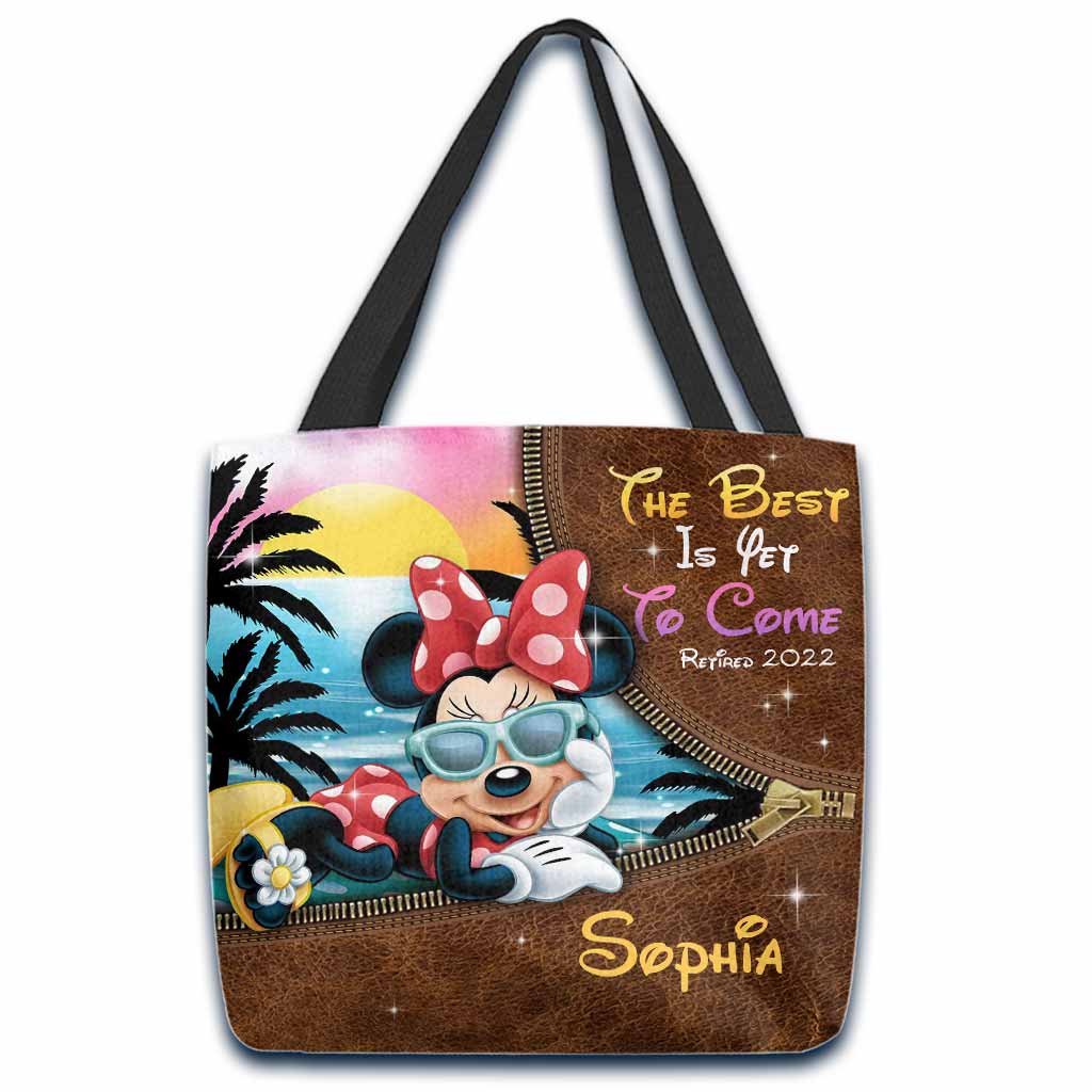Personalized Retired Tote Bag with Minnie Mouse Design Gift