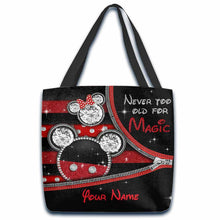 Load image into Gallery viewer, Personalized Magical Mouse Ears Tote Bag Custom Name Gift
