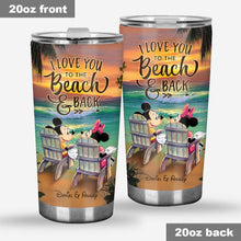Load image into Gallery viewer, Personalized Beach-themed Tumbler Custom Design Gift for Couples
