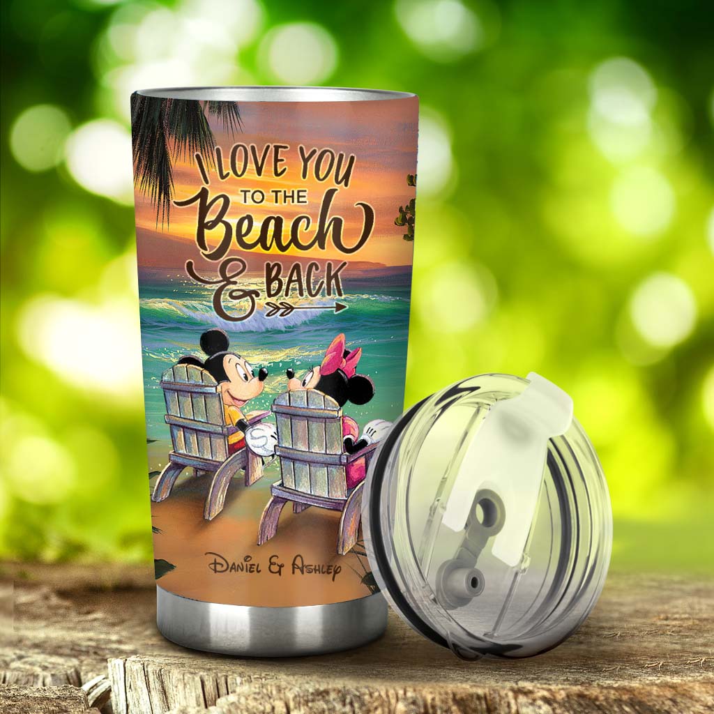 Personalized Beach-themed Tumbler Custom Design Gift for Couples