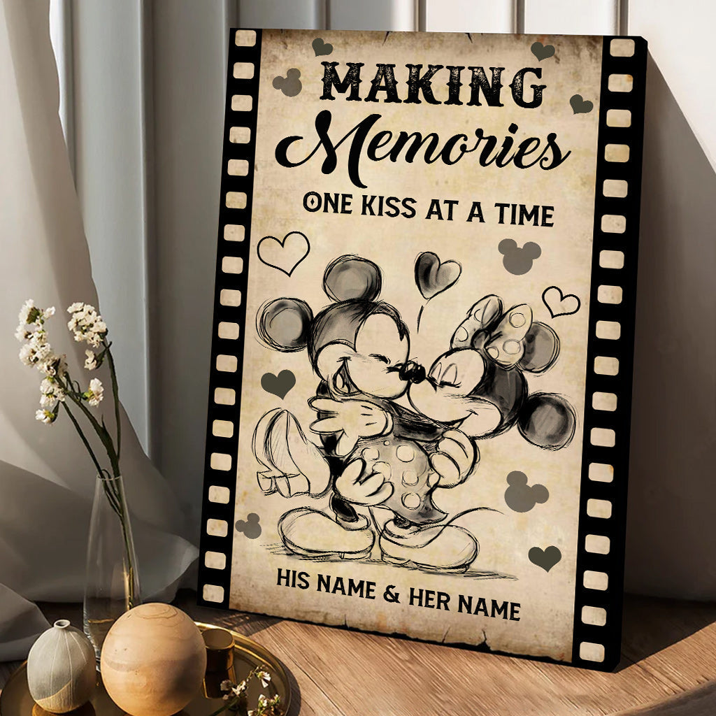 Personalized Couple Canvas Making Memories One Kiss At A Time