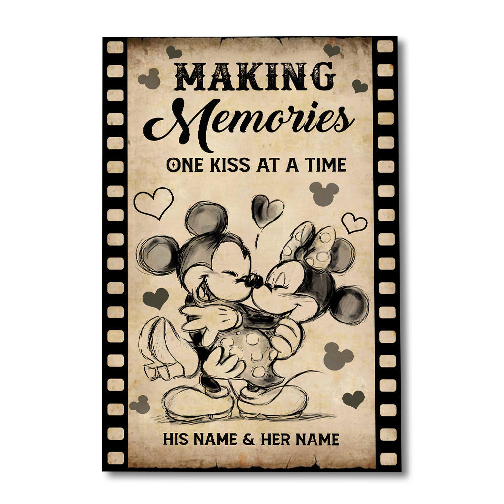 Personalized Couple Canvas Making Memories One Kiss At A Time