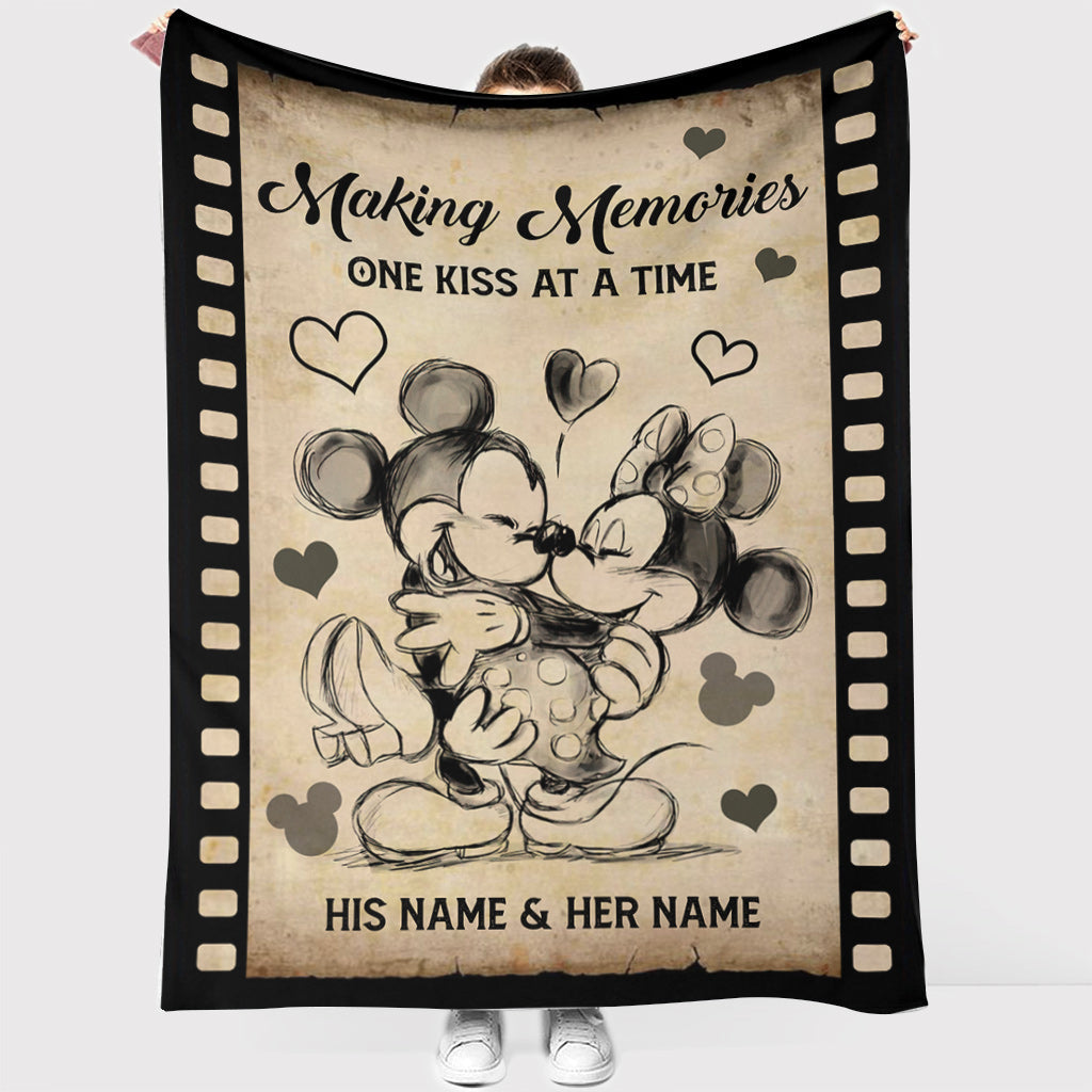Personalized Mouse Blanket Making Memories Gift for Couple