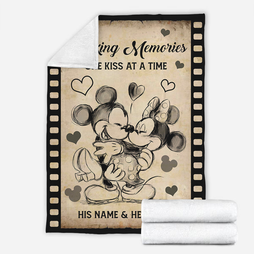 Personalized Mouse Blanket Making Memories Gift for Couple