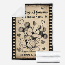Load image into Gallery viewer, Personalized Mouse Blanket Making Memories Gift for Couple
