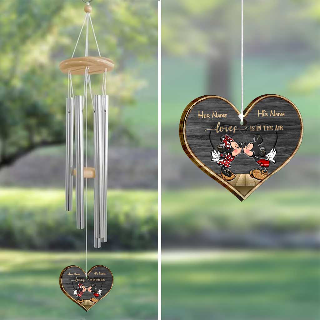 Personalized Love Wind Chime Gift for Couples Anniversary