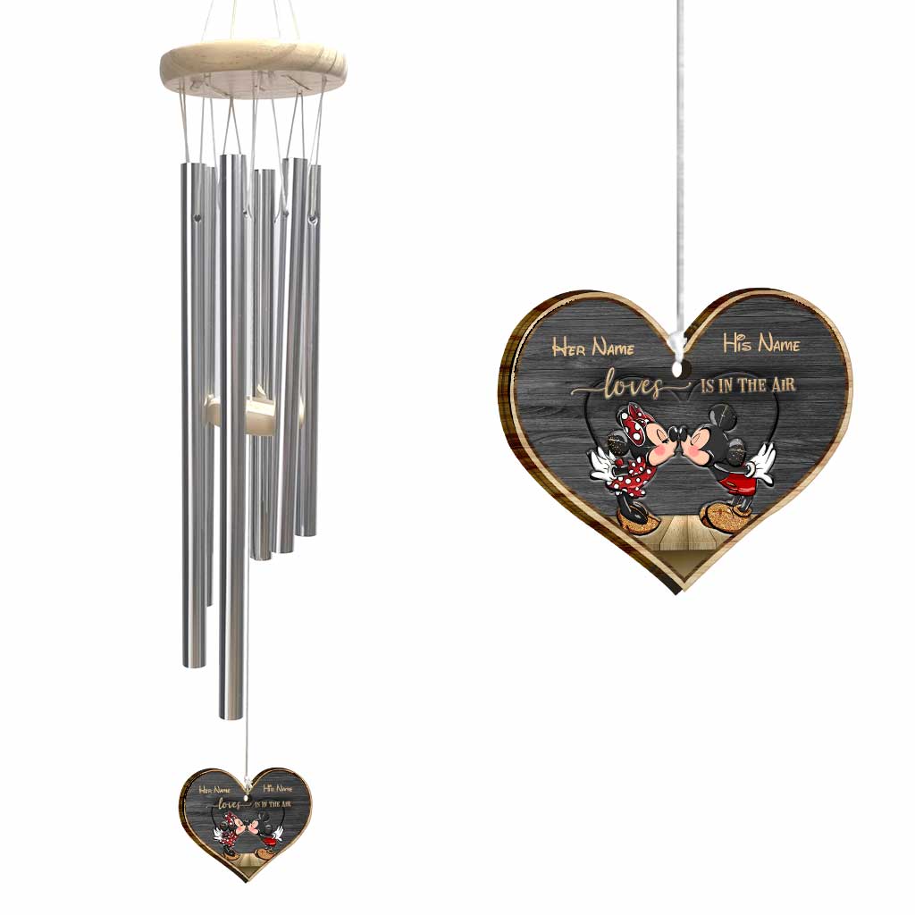 Personalized Love Wind Chime Gift for Couples Anniversary