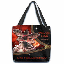 Load image into Gallery viewer, Personalized Stranger Things Tote Bag Custom Name Gift
