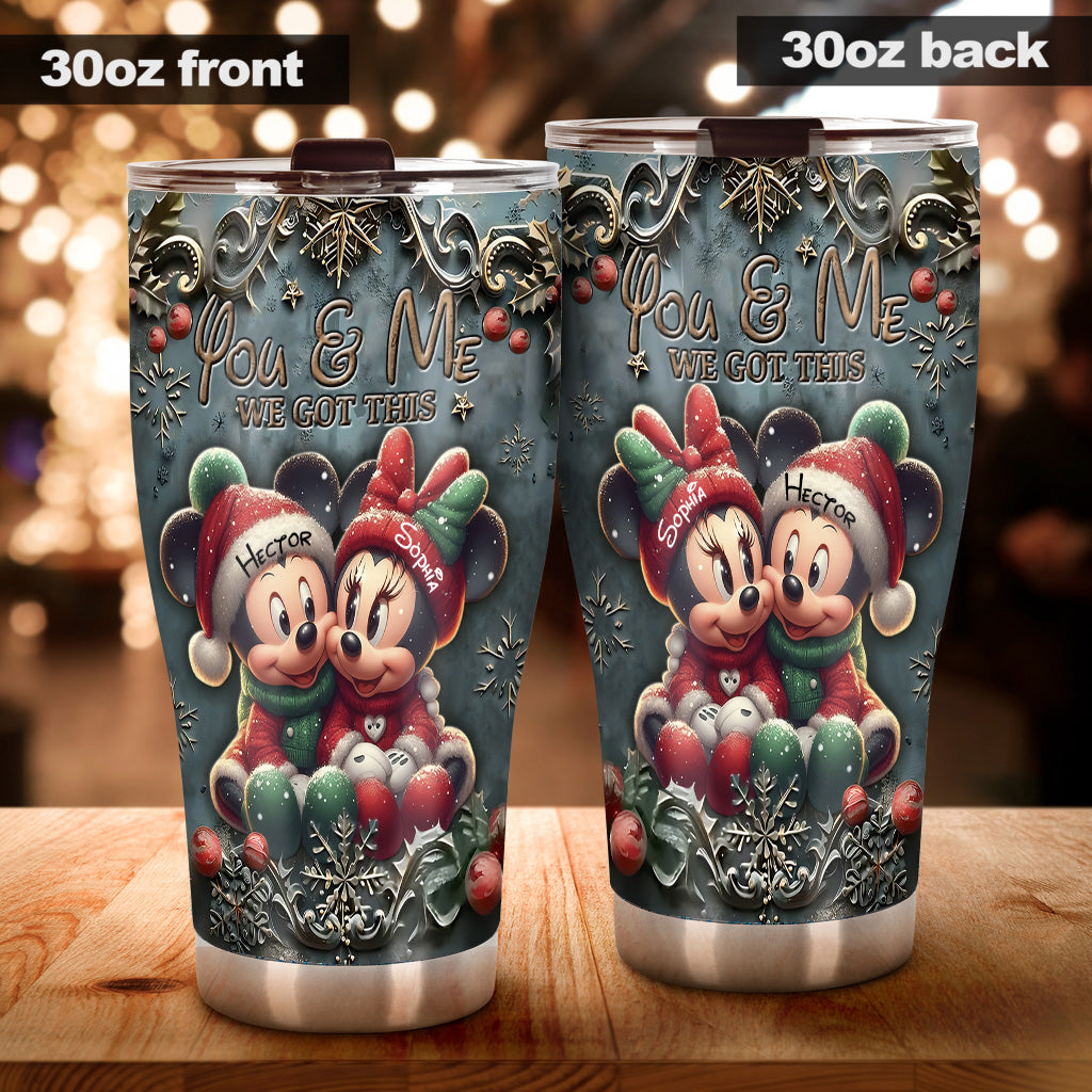 Personalized Tumbler You & Me Custom Name Holiday Gift
