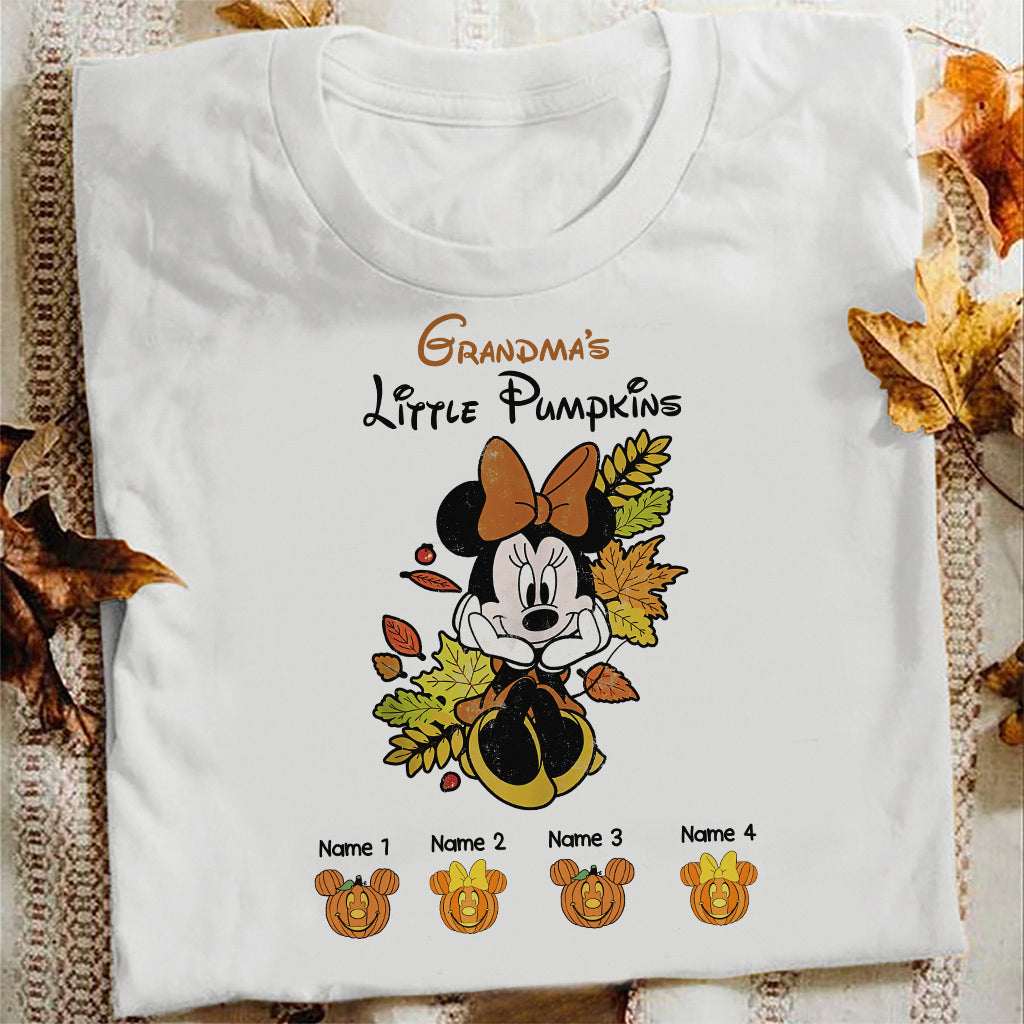 Personalized Grandma T-Shirt & Hoodie with Little Pumpkins Design
