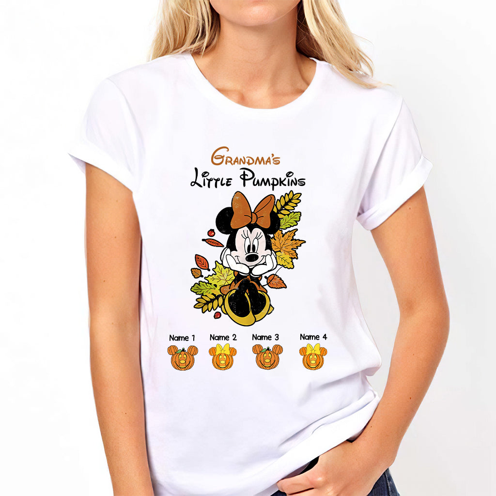 Personalized Grandma T-Shirt & Hoodie with Little Pumpkins Design
