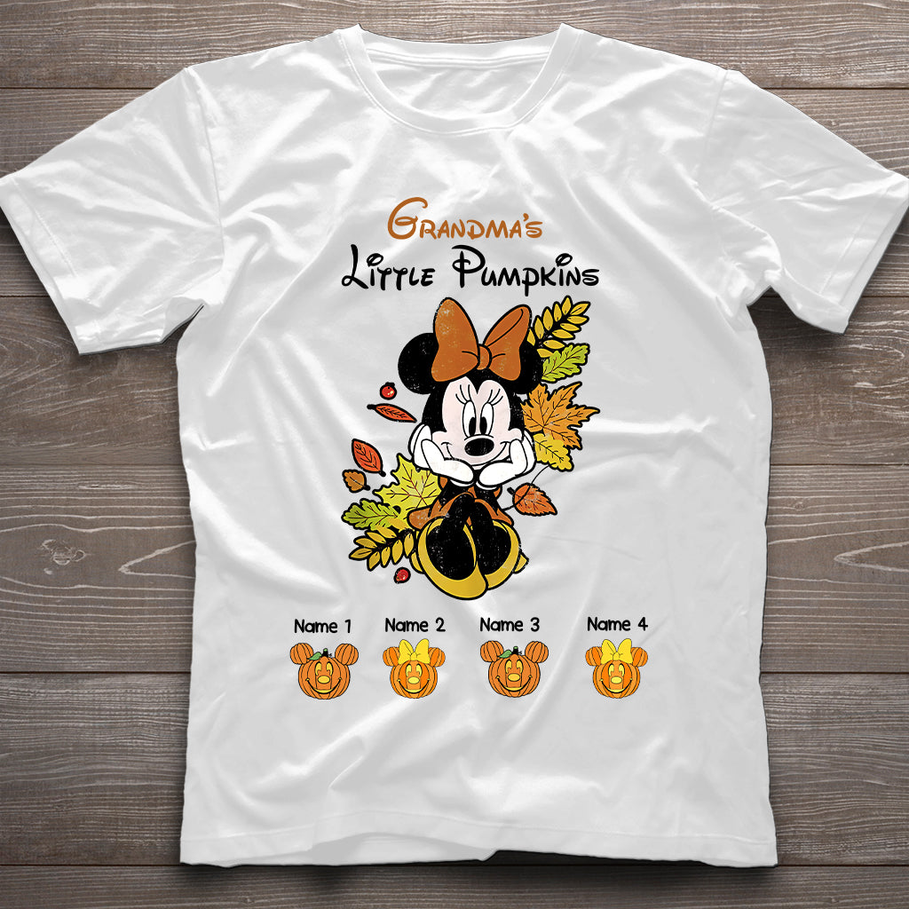 Personalized Grandma T-Shirt & Hoodie with Little Pumpkins Design