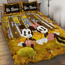 Load image into Gallery viewer, Personalized Mouse Quilt Set All of Me Loves All of You Gift
