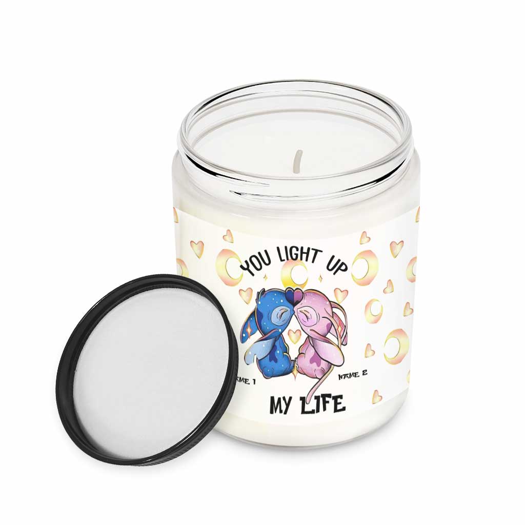 Personalized Ohana Candle with Custom Names for Anniversary or Valentine's Day
