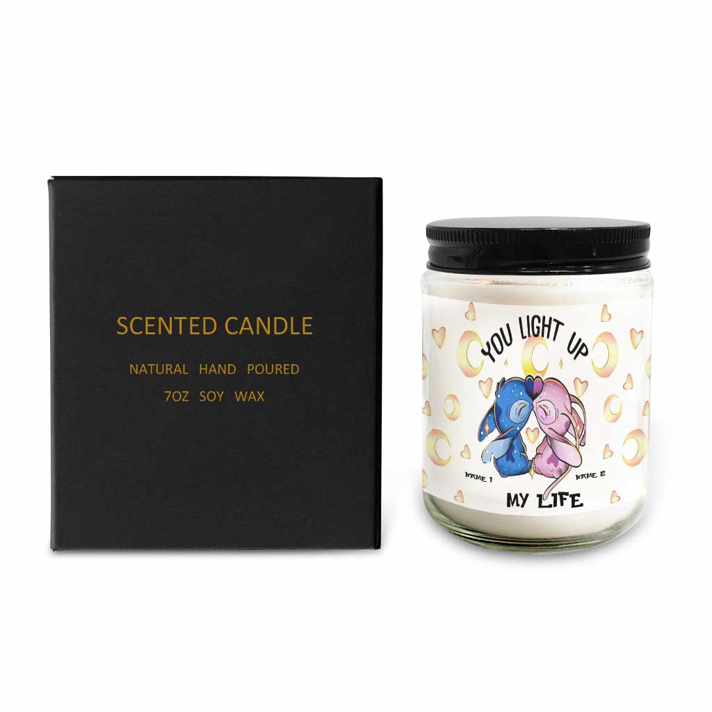 Personalized Ohana Candle with Custom Names for Anniversary or Valentine's Day