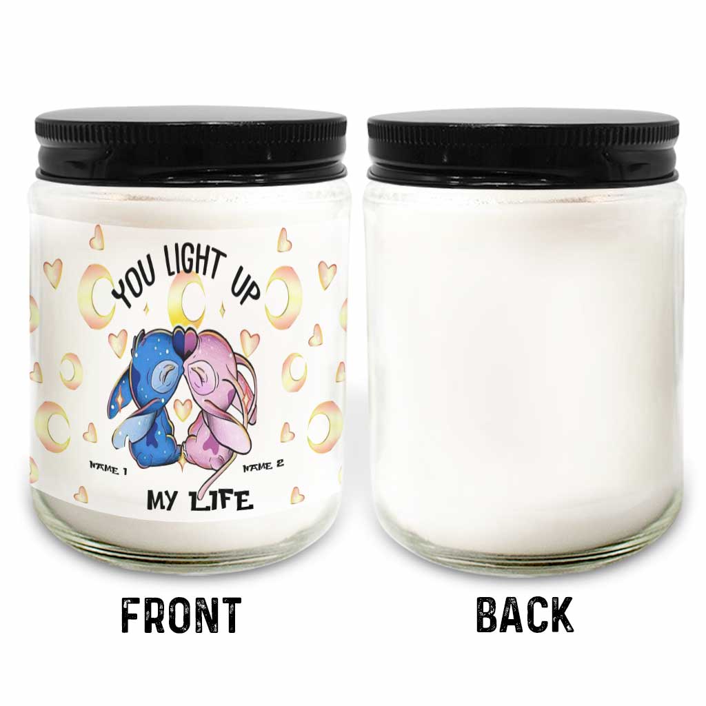 Personalized Ohana Candle with Custom Names for Anniversary or Valentine's Day