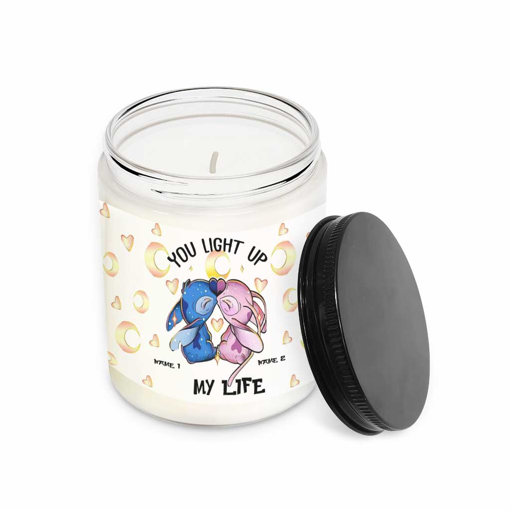 Personalized Ohana Candle with Custom Names for Anniversary or Valentine's Day