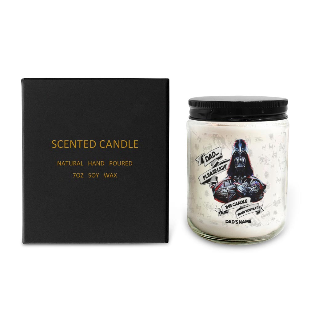 Personalized Star Wars Candle Custom Name Gift for Dad
