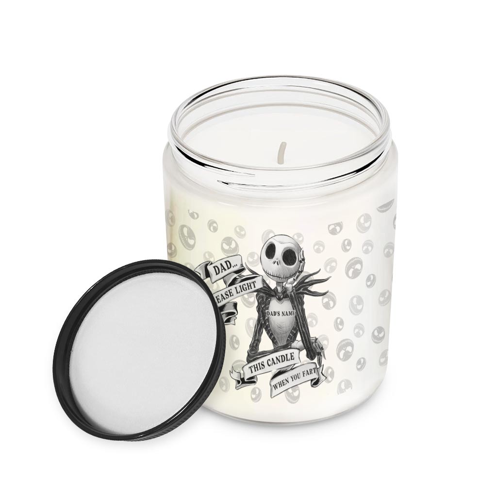 Personalized Nightmare Candle for Dad Custom Name Gift