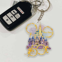 Load image into Gallery viewer, Personalized Disney Mouse Ears Keychain Custom Name Gift
