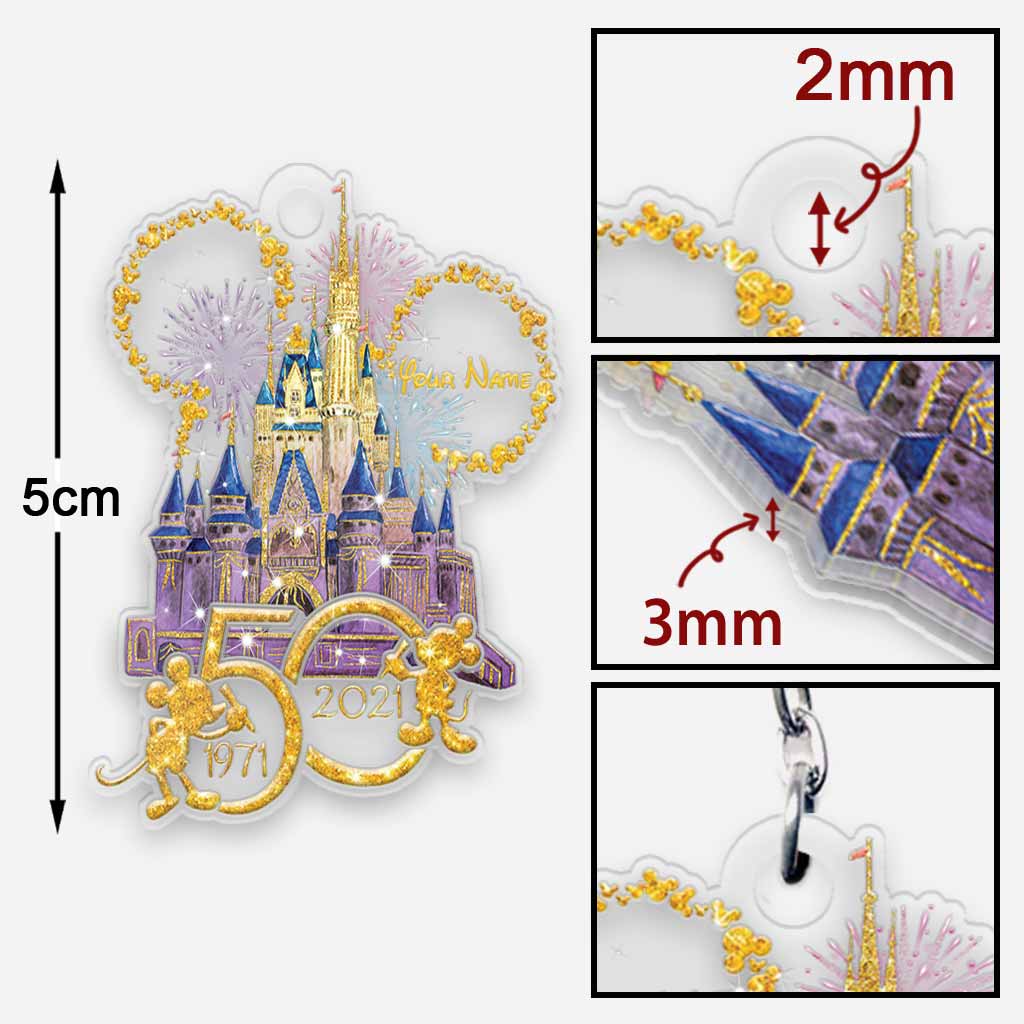 Personalized Disney Mouse Ears Keychain Custom Name Gift