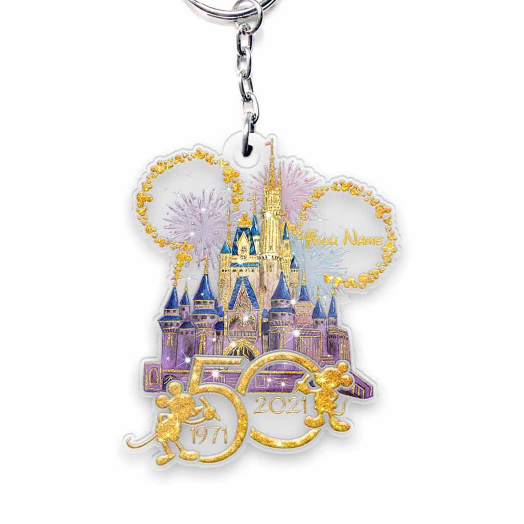 Personalized Disney Mouse Ears Keychain Custom Name Gift