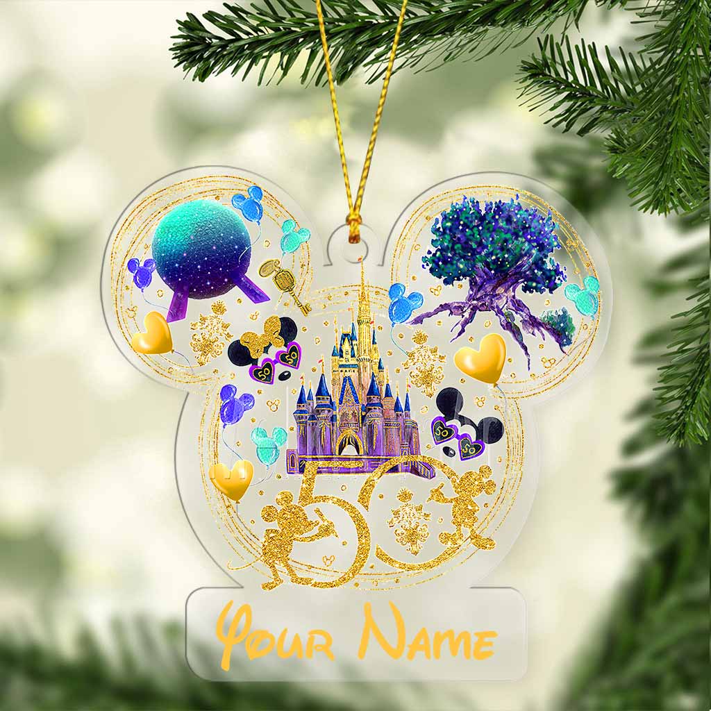 Personalized 50th Anniversary Magic Mouse Ears Ornament Custom Gift