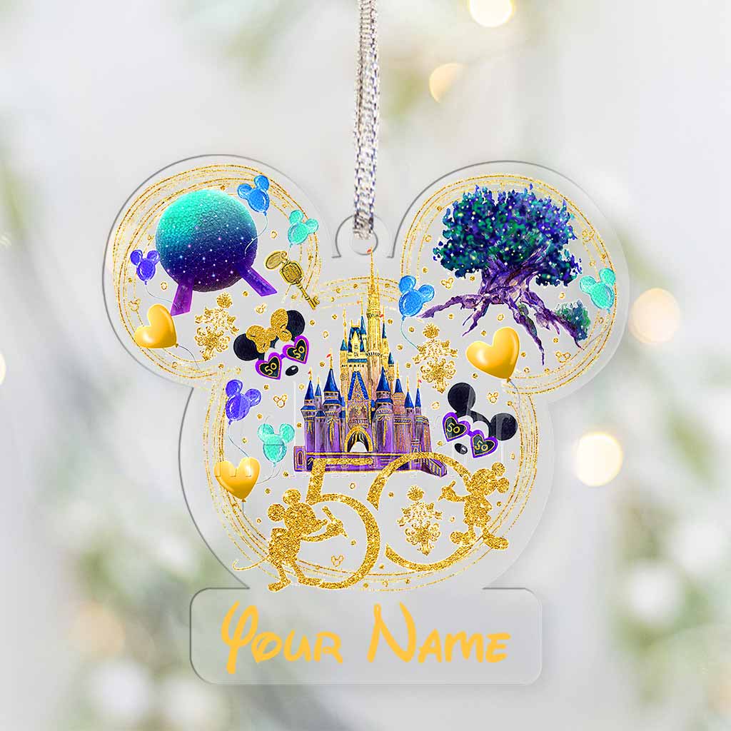 Personalized 50th Anniversary Magic Mouse Ears Ornament Custom Gift