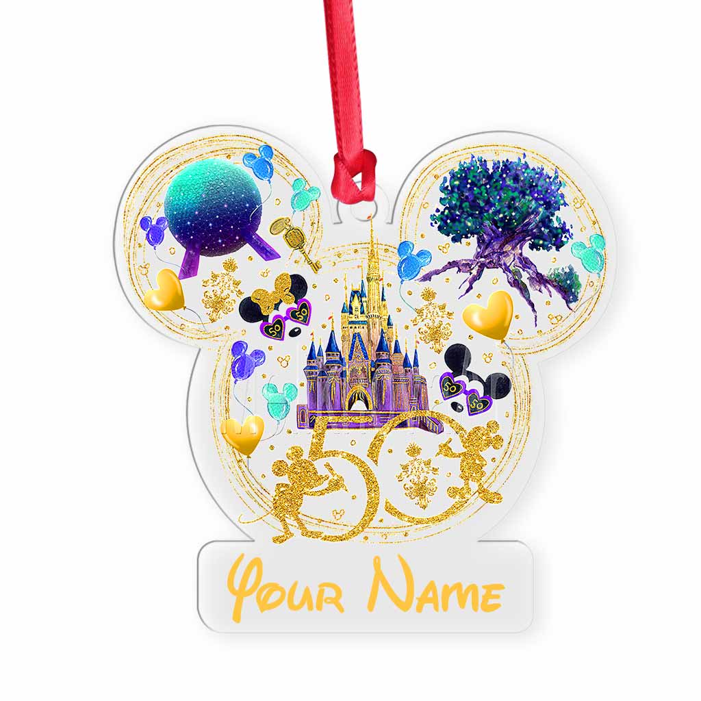 Personalized 50th Anniversary Magic Mouse Ears Ornament Custom Gift