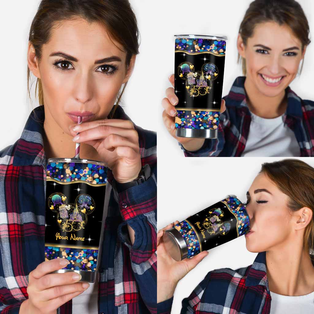 Personalized 50 Years Of Magic Tumbler Custom Name Drinkware Gift