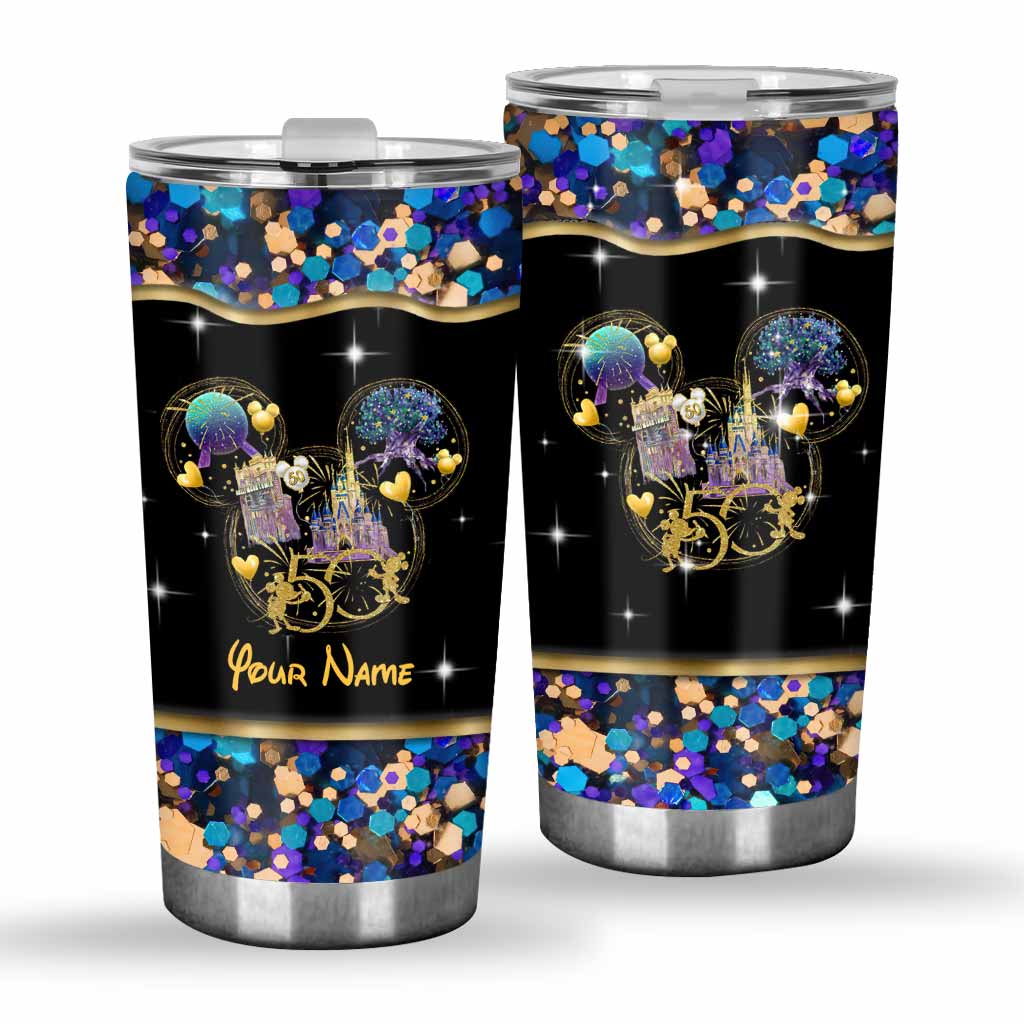 Personalized 50 Years Of Magic Tumbler Custom Name Drinkware Gift