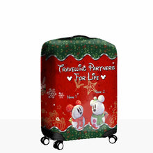 Load image into Gallery viewer, Personalized Christmas Mouse Luggage Cover Custom Names Travel Gift
