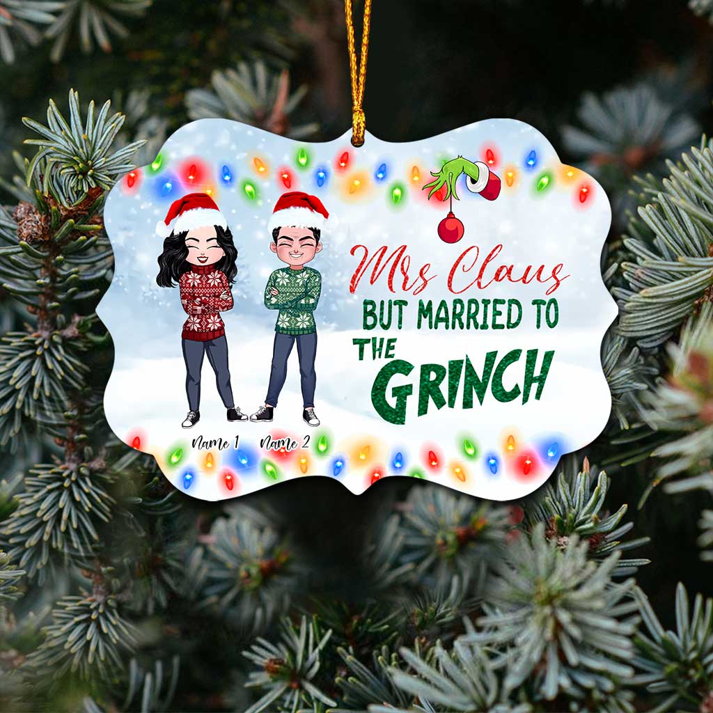 Personalized Mrs Claus Christmas Couple Ornament Custom Gift