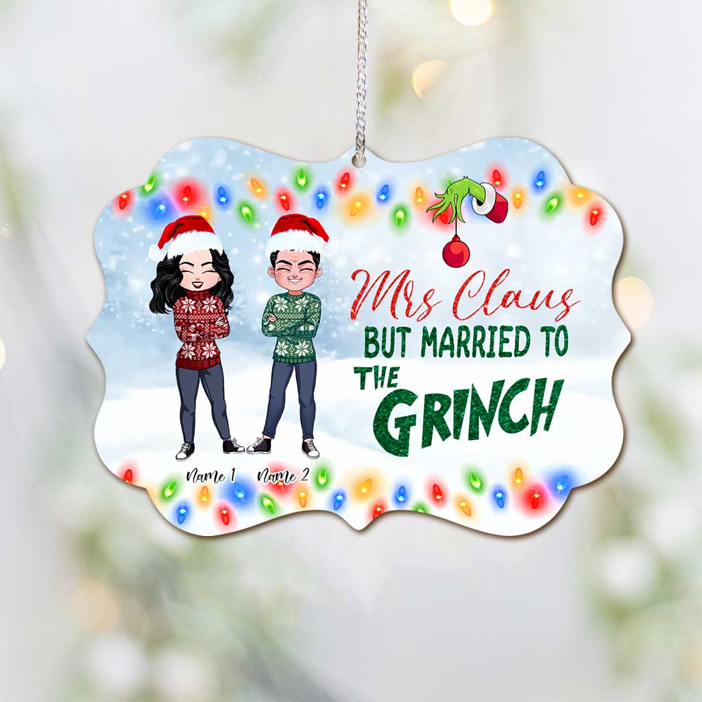 Personalized Mrs Claus Christmas Couple Ornament Custom Gift