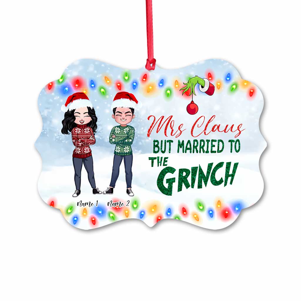 Personalized Mrs Claus Christmas Couple Ornament Custom Gift