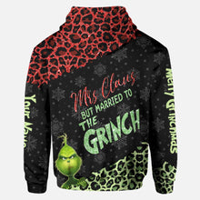 Load image into Gallery viewer, Personalized Grinch Couple Hoodie and Leggings Set for Christmas
